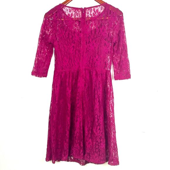 Womens Dress Sz 2 Lace Whimsigoth Fairy Sheer Witchy Vamp Holiday Party Coquette - Picture 3 of 11